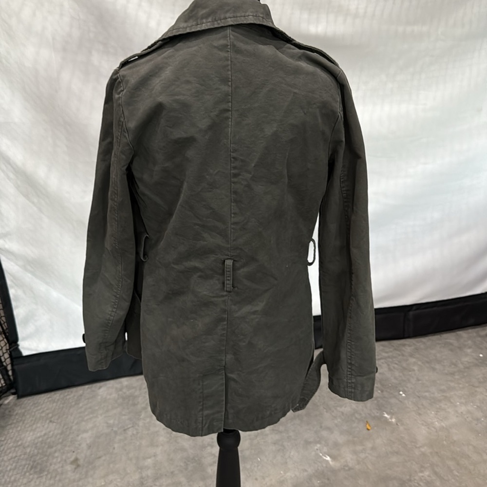 Heritage 1981 Gray Trench Coat Double-Breasted - Picture 2 of 4